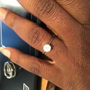 .75 round solitaire ring 14k